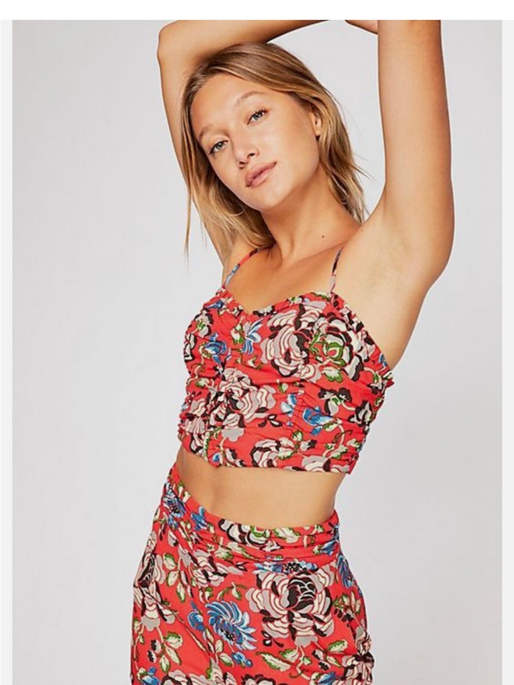 Free people crop top and pants set - Picture 2 of 6